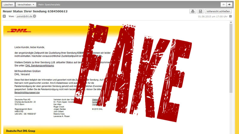 Gefälschte Mails (Foto: SAT.1 NRW)
