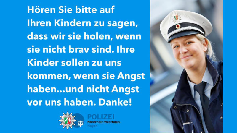 Hagens Polizei-Warnung wird Hit im Netz (Foto: Polizei Hagen)