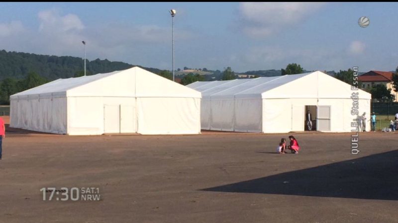 Riesen-Zeltstädte für Flüchtlinge (Foto: SAT.1 NRW)
