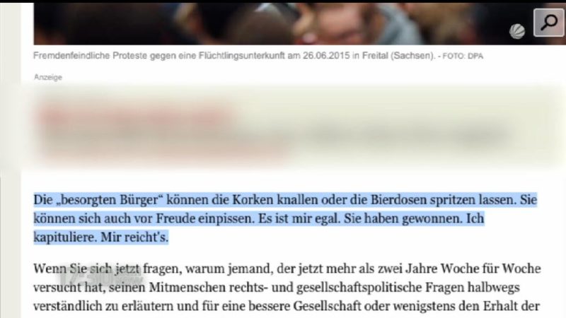 Rechte Bedrohung - Blogger gibt auf (Foto: SAT.1 NRW)