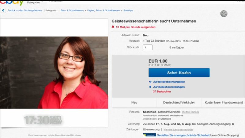 Bewerbung über Ebay (Foto: SAT.1 NRW)