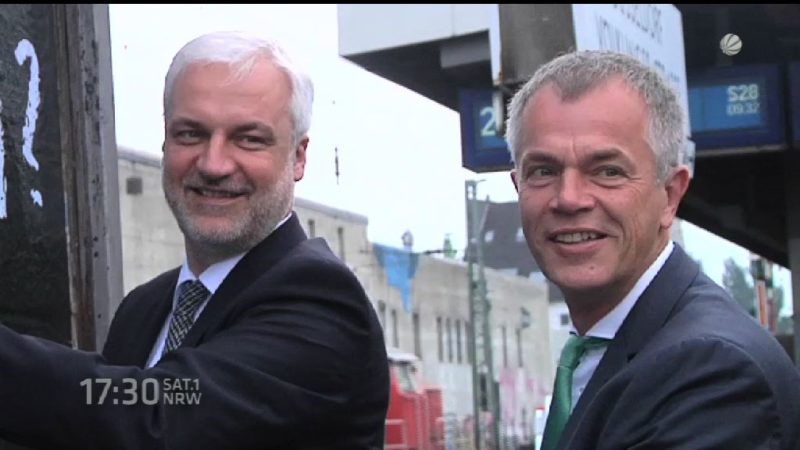 Minister auf Kuschelkurs (Foto: SAT.1 NRW)