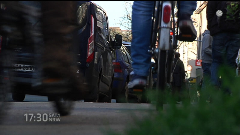 Radeln auf der Straße verboten (Foto: SAT.1 NRW)
