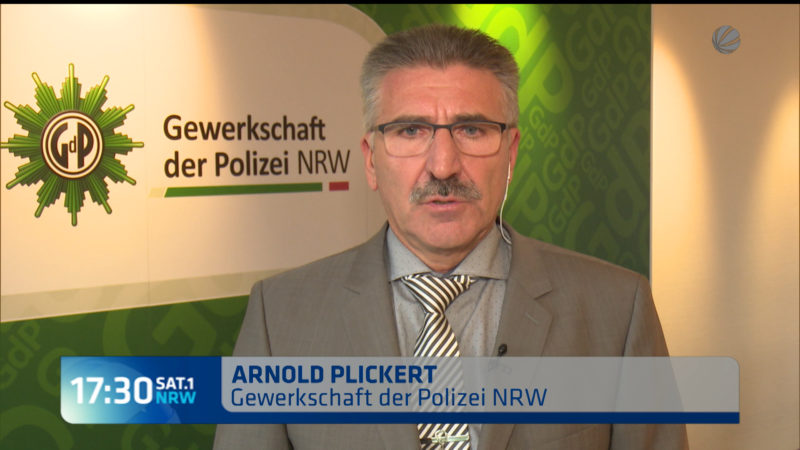 Interview mit GdP zu Übergriffen in Köln (Foto: SAT.1 NRW)