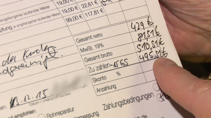 Dreiste Handwerker-Abzocke in Bielefeld? (Foto: Sat.1 NRW)