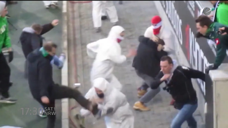 Mönchengladbach zittert vor Fan-Demo (Foto: SAT.1 NRW)