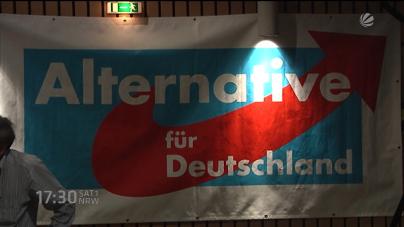 Protest gegen AFD-Presseboykott (Foto: SAT.1 NRW)