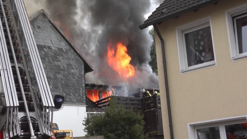 Fachwerkhaus abgebrannt in Essen (Foto: SAT.1 NRW)