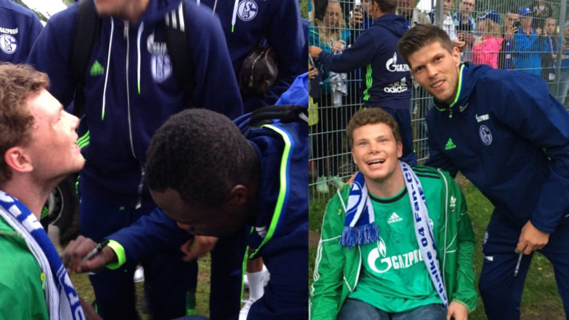 Schalke-Fan bekommt Selfies mit Stars (Foto: SAT.1 NRW)