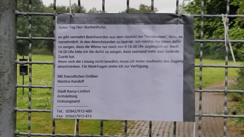 Ärger um Hundwiese (Foto: SAT.1 NRW)