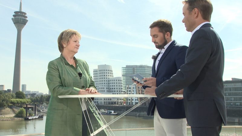 Sylvia Löhrmann im SAT.1 NRW-Interview (Foto: SAT.1 NRW)