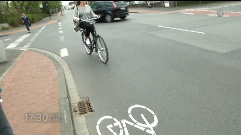 Fahrrad fahren für sichere Radwege (Foto: SAT.1 NRW)