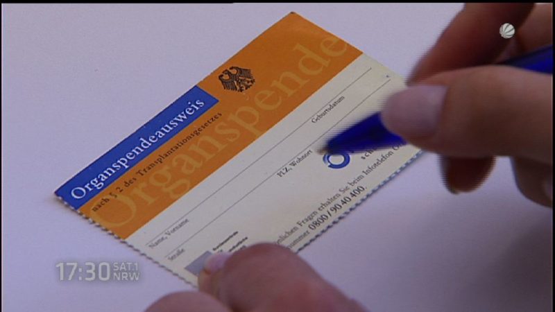 Neues Organspenderegister gestartet (Foto: SAT.1 NRW)