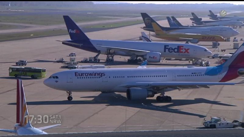 Flughafen Düsseldorf mit Jahresbilanz (Foto: SAT.1 NRW)