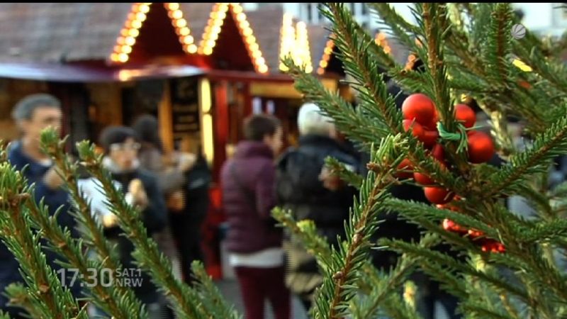 Frühlingswetter auf dem Weihnachtsmarkt (Foto: SAT.1 NRW)