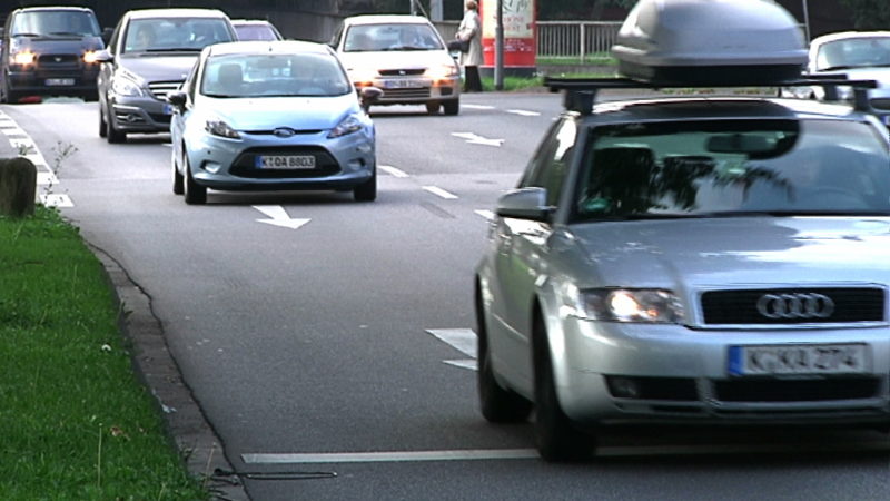 Umweltspuren in Düsseldorf (Foto: SAT.1 NRW)