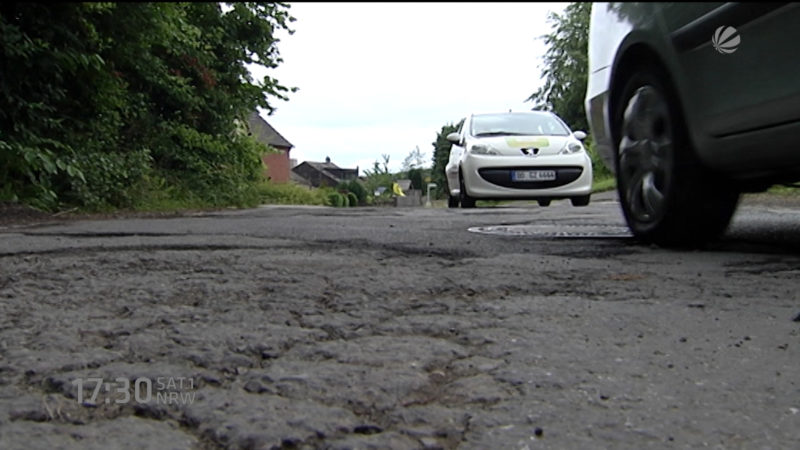 Städte wollen Straße nicht sanieren (Foto: SAT.1 NRW)