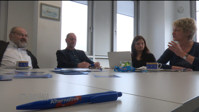 Gut gelaunte NRW-AfD (Foto: SAT.1 NRW)