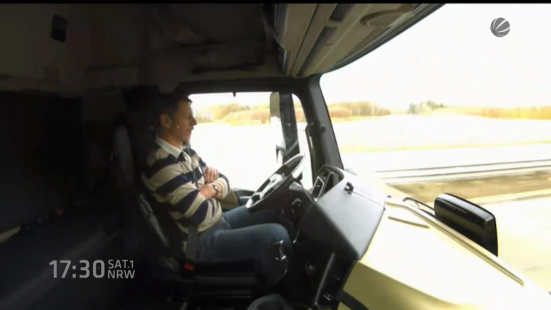 LKW ohne Fahrer (Foto: SAT.1 NRW)