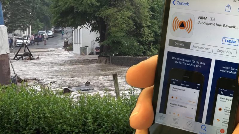 Katastrophenschutz per App (Foto: SAT.1 NRW)