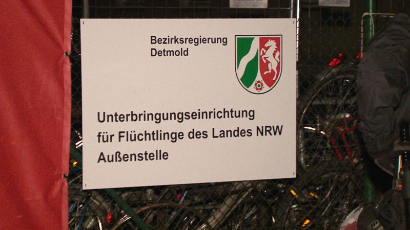 Razzia in Flüchtlingsunterkunft (Foto: Weber)