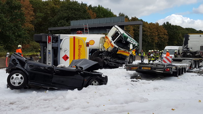 LKW-Unfall auf A4 (Foto: SAT.1 NRW)