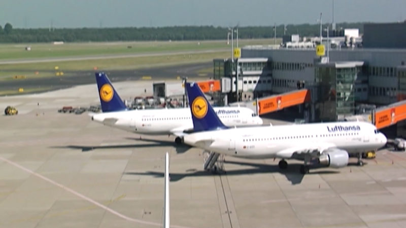 Lufthansa-Piloten streiken (Foto: SAT.1 NRW)