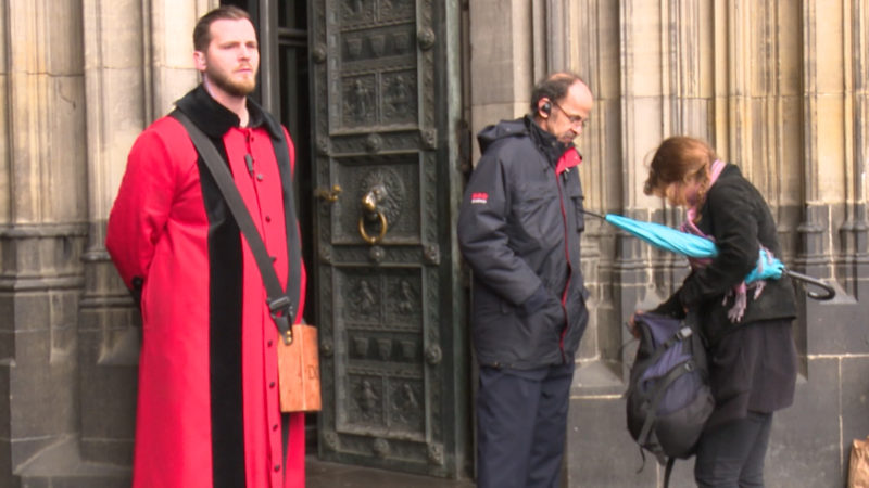 Sicherheitsvorkehrungen Kölner Dom (Foto: SAT.1 NRW)