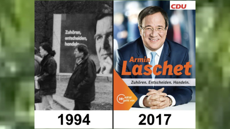 Abgekupferte Wahlplakate (Foto: twitter.com/Bernd Schmidt)