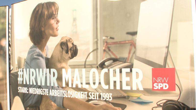 SPD enthüllt Wahlplakate (Foto: SAT.1 NRW)