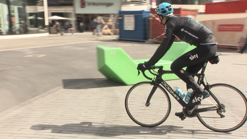 Trainingsfahrt für Tour de France in Düsseldorf (Foto: SAT.1 NRW)