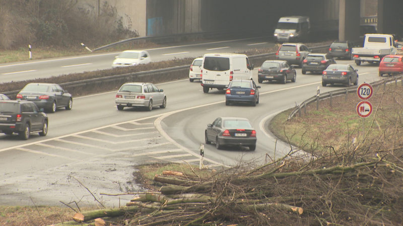 A43 am Wochenende gesperrt (Foto: SAT.1 NRW)