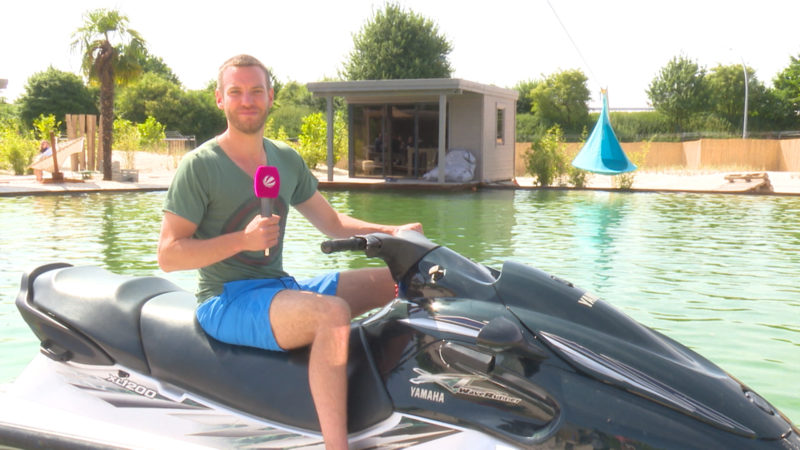 Jetski fahren am Arbeitsplatz (Foto: SAT.1 NRW)