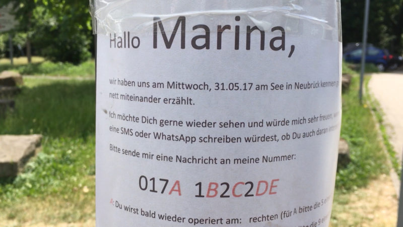 Kreative Suchanzeige nach der Herzdame (Foto: SAT.1 NRW)