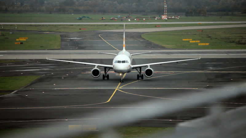 Nix geht mehr am Flughafen Dortmund (Foto: SAT.1 NRW)