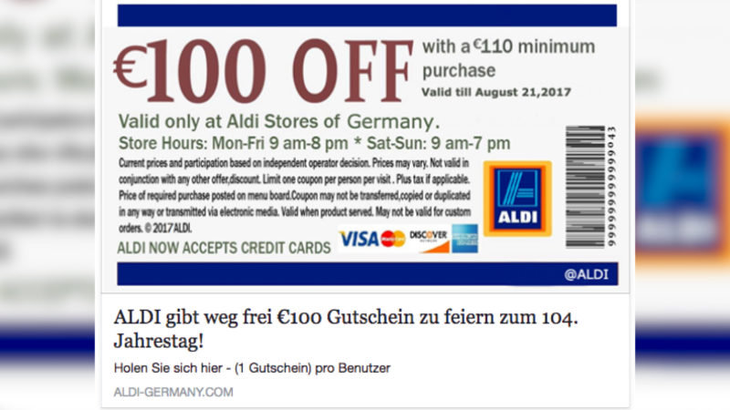 Fake Aldi-Gutscheine (Foto: SAT.1 NRW)