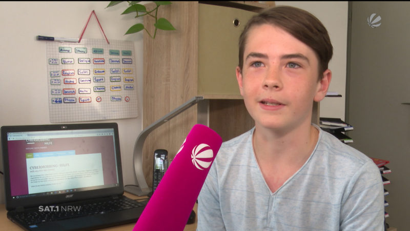 12-jähriger Schüler kämpft gegen Cyber-Mobbing (Foto: SAT.1 NRW)