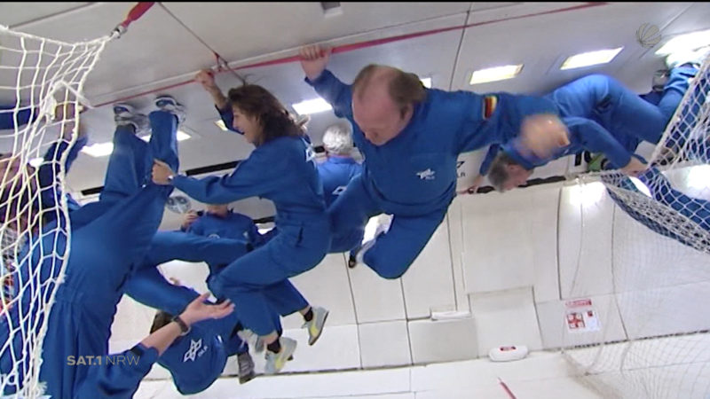 Parabelflug mit Astronauten (Foto: SAT.1 NRW)