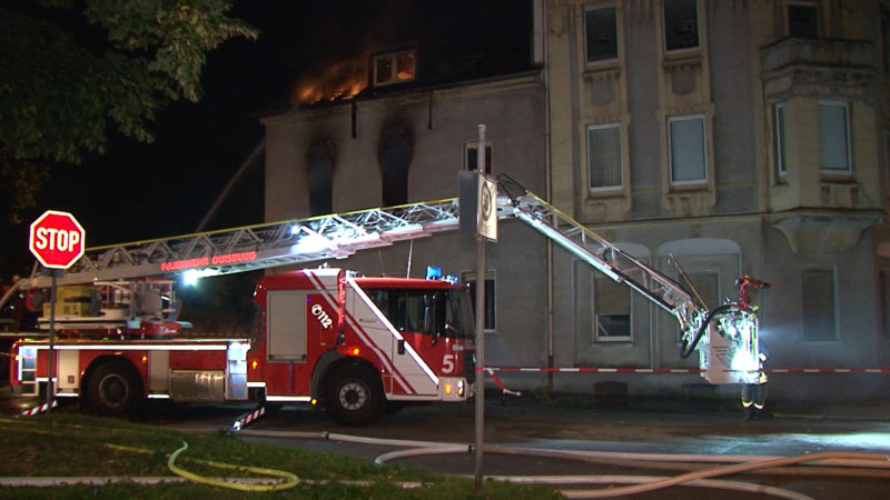 Brand in Duisburg (Foto: WTV)