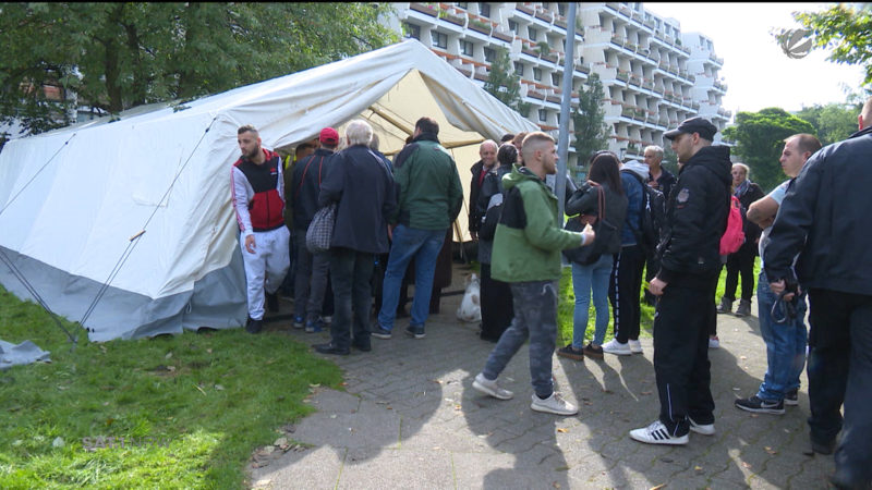 Dortmund: Hochhaus-Räumung im Hannibal II (Foto: SAT.1 NRW)