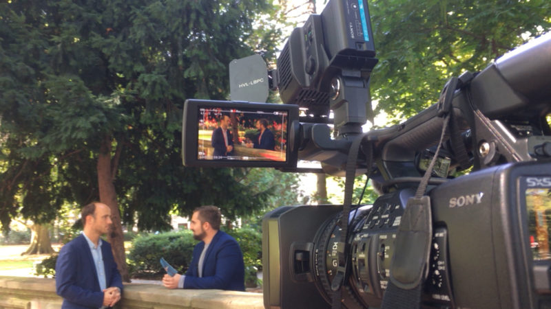 Interview mit Grünen-Chef (Foto: SAT.1 NRW)