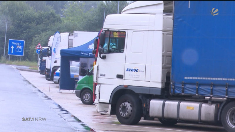 Diebesgut von LKW (Foto: SAT.1 NRW)