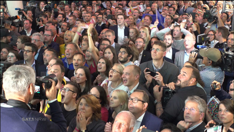 Reaktionen nach der Bundestagswahl 2017 (Foto: SAT.1 NRW)