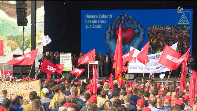 Stahl-Demo in Bochum (Foto: SAT.1 NRW)