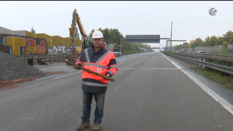 Chaos auf der A1 (Foto: SAT.1 NRW)