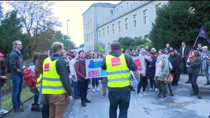 Weitere Streiks an der Uniklinik Düsseldorf (Foto: SAT.1 NRW)