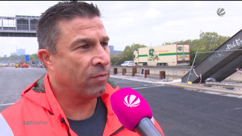 A40 und A42 voll gesperrt (Foto: SAT.1 NRW)