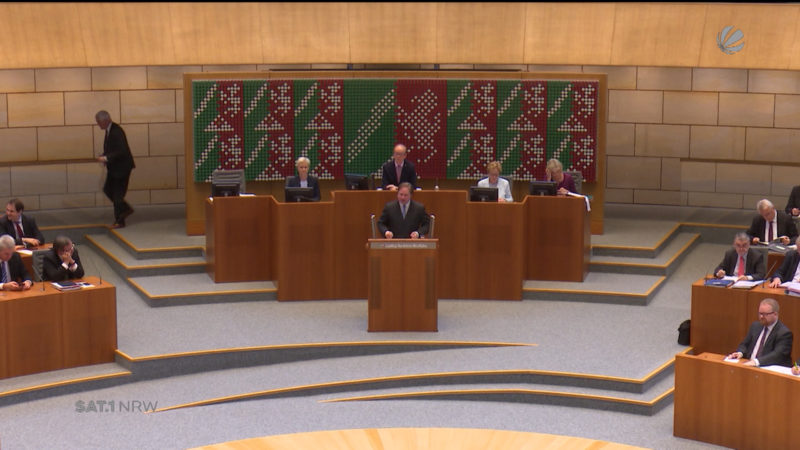 NRW-Haushalt im Landtag vorgestellt (Foto: SAT.1 NRW)