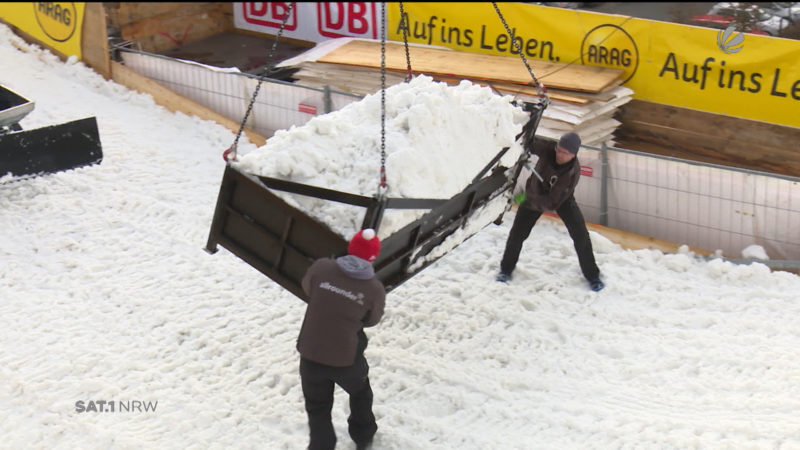 Vorbereitung für das Arag Big Air Freestyle Festival (Foto: SAT.1 NRW)