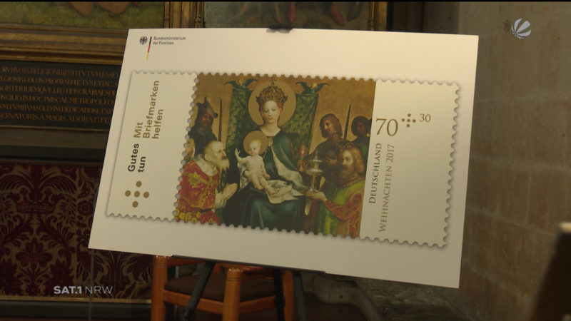 Weihnachtliche Sonderbriefmarke (Foto: SAT.1 NRW)